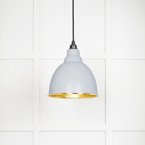 FROM THE ANVILĀ® Hammered Brass Brindley Pendant in Birch
