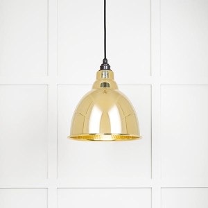FROM THE ANVILĀ® Hammered Brass Brindley Pendant
