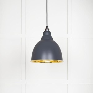 FROM THE ANVILĀ® Smooth Brass Brindley Pendant in Slate
