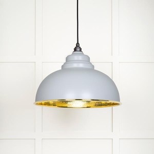 FROM THE ANVILĀ® Hammered Brass Harborne Pendant in Birch