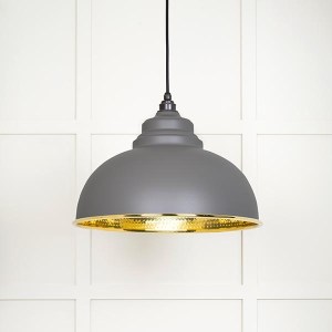 FROM THE ANVILĀ® Hammered Brass Harborne Pendant in Bluff