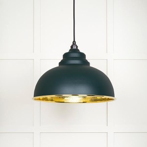 FROM THE ANVILĀ® Hammered Brass Harborne Pendant in Dingle