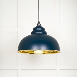 FROM THE ANVILĀ® Hammered Brass Harborne Pendant in Dusk