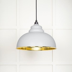 FROM THE ANVILĀ® Hammered Brass Harborne Pendant in Flock