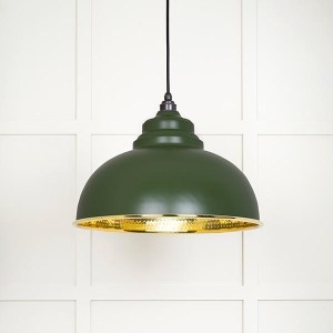 FROM THE ANVILĀ® Hammered Brass Harborne Pendant in Heath
