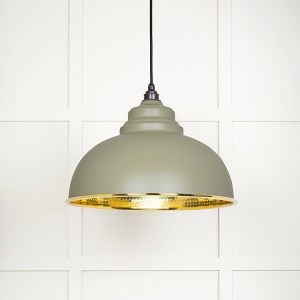 FROM THE ANVILĀ® Hammered Brass Harborne Pendant in Tump