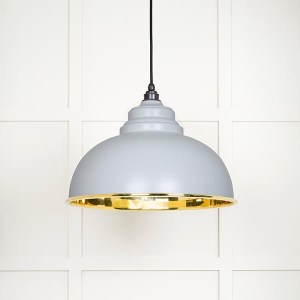 FROM THE ANVILĀ® Smooth Brass Harborne Pendant in Birch