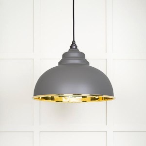 FROM THE ANVILĀ® Smooth Brass Harborne Pendant in Bluff