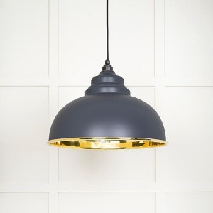 FROM THE ANVILĀ® Smooth Brass Harborne Pendant in Slate