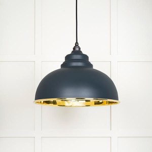 FROM THE ANVILĀ® Smooth Brass Harborne Pendant in Soot