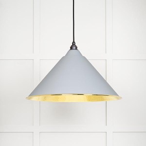 FROM THE ANVILĀ® Hammered Brass Hockley Pendant in Birch