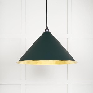 FROM THE ANVILĀ® Hammered Brass Hockley Pendant in Dingle