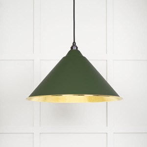 FROM THE ANVILĀ® Hammered Brass Hockley Pendant in Heath