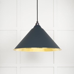 FROM THE ANVILĀ® Hammered Brass Hockley Pendant in Soot
