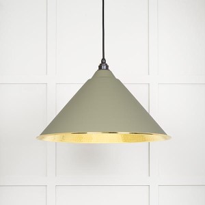 FROM THE ANVILĀ® Hammered Brass Hockley Pendant in Tump