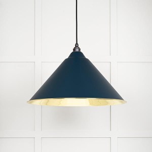 FROM THE ANVILĀ® Smooth Brass Hockley Pendant in Dusk