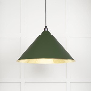 FROM THE ANVILĀ® Smooth Brass Hockley Pendant in Heath