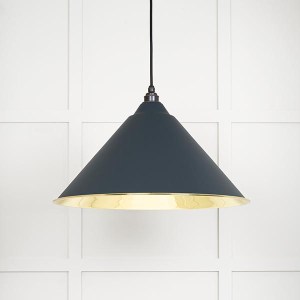 FROM THE ANVILĀ® Smooth Brass Hockley Pendant in Soot