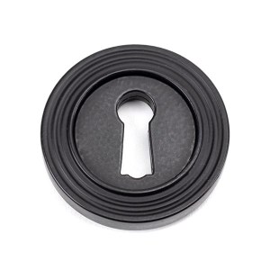 FROM THE ANVILĀ® Matt Black Round Escutcheon (Beehive)
