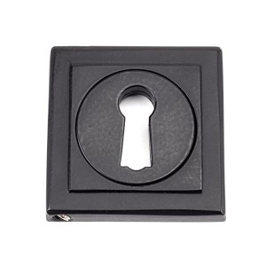 FROM THE ANVILĀ® Matt Black Round Escutcheon (Square)