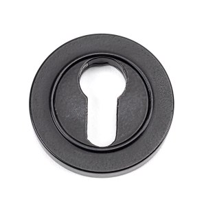 FROM THE ANVILĀ® Matt Black Round Euro Escutcheon (Plain)