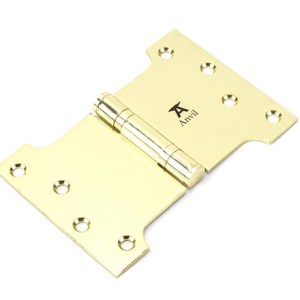 FROM THE ANVILĀ® Polished Brass 4" x 4" x 6" Parliament Hinge (pair) ss