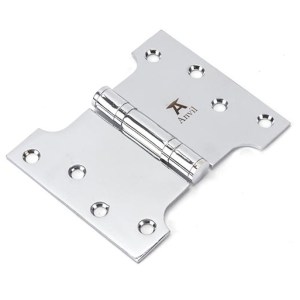 FROM THE ANVILĀ® Polished Chrome 4" x 3" x 5" Parliament Hinge (pair) ss
