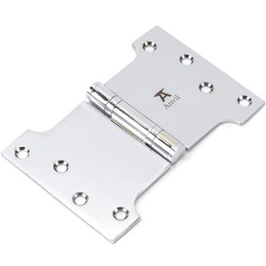 FROM THE ANVILĀ® Polished Chrome 4" x 4" x 6" Parliament Hinge (pair) ss