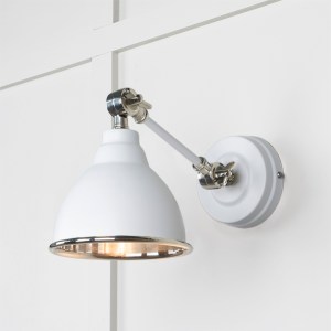 FROM THE ANVILĀ® Smooth Nickel Brindley Wall Light in Flock