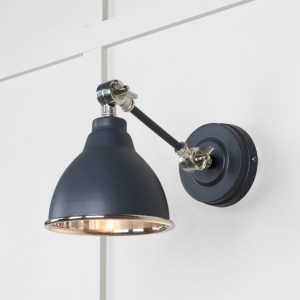 FROM THE ANVILĀ® Smooth Nickel Brindley Wall Light in Slate