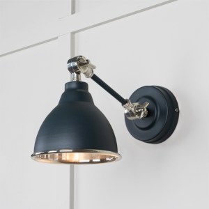 FROM THE ANVILĀ® Smooth Nickel Brindley Wall Light in Soot
