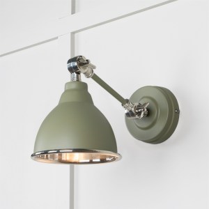 FROM THE ANVILĀ® Smooth Nickel Brindley Wall Light in Tump