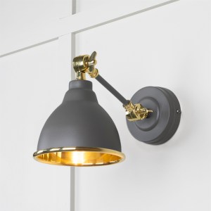 FROM THE ANVILĀ® Smooth Brass Brindley Wall Light in Bluff