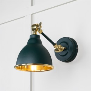 FROM THE ANVILĀ® Smooth Brass Brindley Wall Light in Dingle