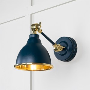 FROM THE ANVILĀ® Smooth Brass Brindley Wall Light in Dusk