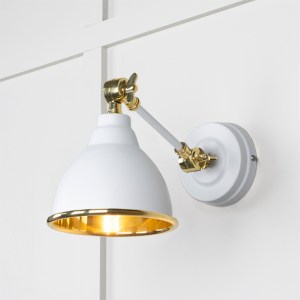FROM THE ANVILĀ® Smooth Brass Brindley Wall Light in Flock