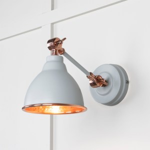 FROM THE ANVILĀ® Hammered Copper Brindley Wall Light in Birch