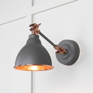 FROM THE ANVILĀ® Hammered Copper Brindley Wall Light in Bluff