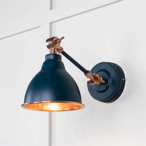 FROM THE ANVILĀ® Hammered Copper Brindley Wall Light in Dusk