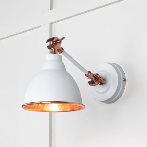 FROM THE ANVILĀ® Hammered Copper Brindley Wall Light in Flock