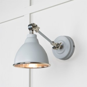FROM THE ANVILĀ® Hammered Nickel Brindley Wall Light in Birch