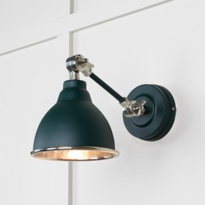 FROM THE ANVILĀ® Hammered Nickel Brindley Wall Light in Dingle