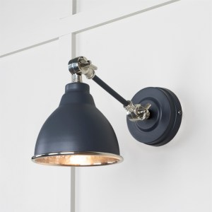 FROM THE ANVILĀ® Hammered Nickel Brindley Wall Light in Slate