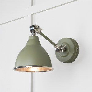 FROM THE ANVILĀ® Hammered Nickel Brindley Wall Light in Tump