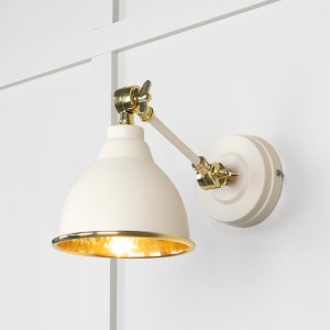 FROM THE ANVILĀ® Hammered Brass Brindley Wall Light in Teasel