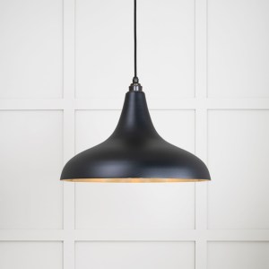 FROM THE ANVILĀ® Smooth Brass Frankley Pendant in Elan Black