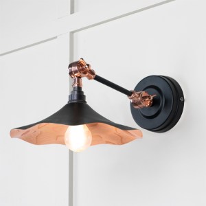 FROM THE ANVILĀ® Smooth Copper Flora Wall Light in Elan Black