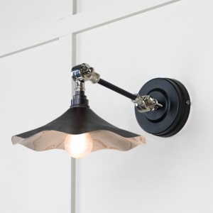 FROM THE ANVILĀ® Smooth Nickel Flora Wall Light in Elan Black
