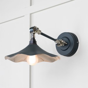 FROM THE ANVILĀ® Smooth Nickel Flora Wall Light in Soot