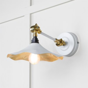 FROM THE ANVILĀ® Smooth Brass Flora Wall Light in Flock